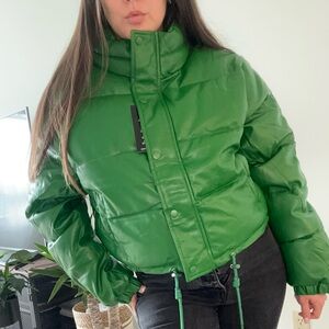 Love Tree Vibrant Green Puffer Jacket